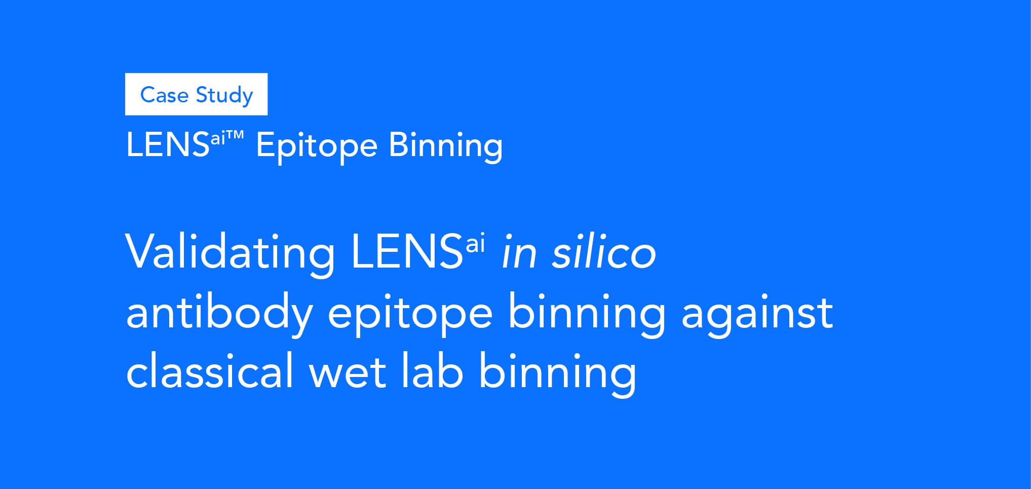 LENS<sup>ai</sup> Epitope Binning